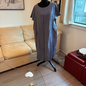 Chic Blue Midi Dress